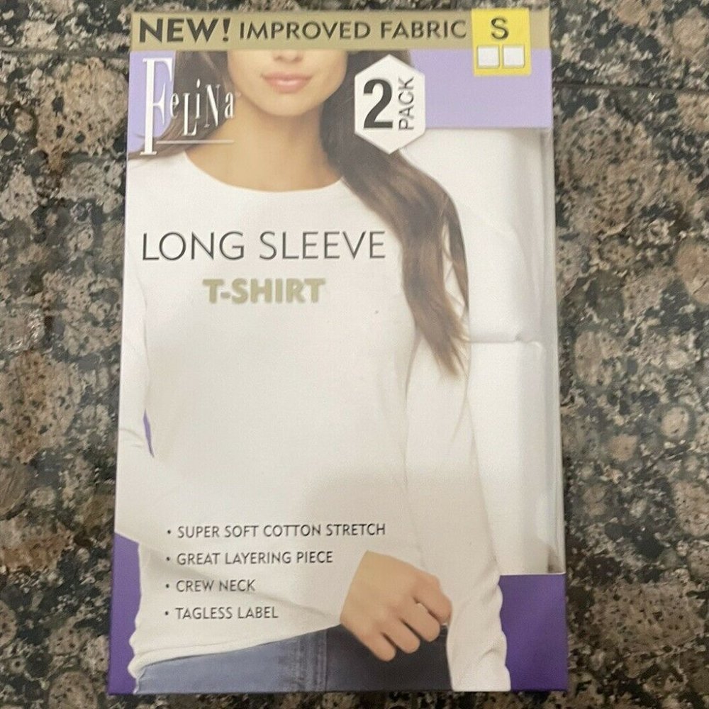 Felina New Ladies' 2-Pack Long Sleeve T-Shirt